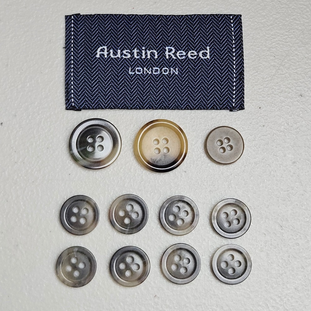 Austin Reed London Set of 11 Blazer Buttons Brown Swirl Replacement Sewing Craft